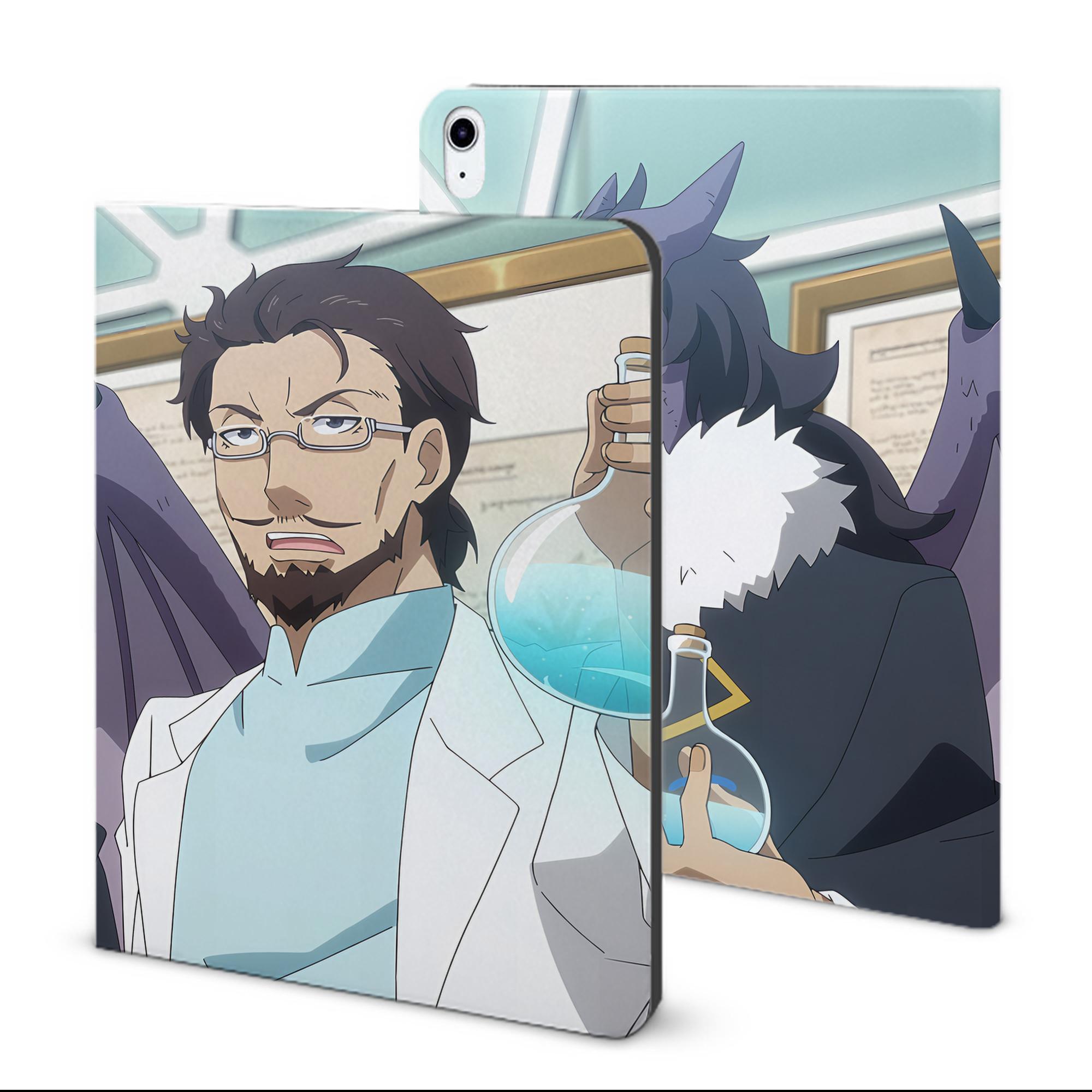 （画像用） 転スラ Regarding Reincarnated to Slime IPad ケース ブック型 PUレザー TPU 耐衝撃 軽量 薄型 ペン収納なし 全面保護 IPad 各モデル対応